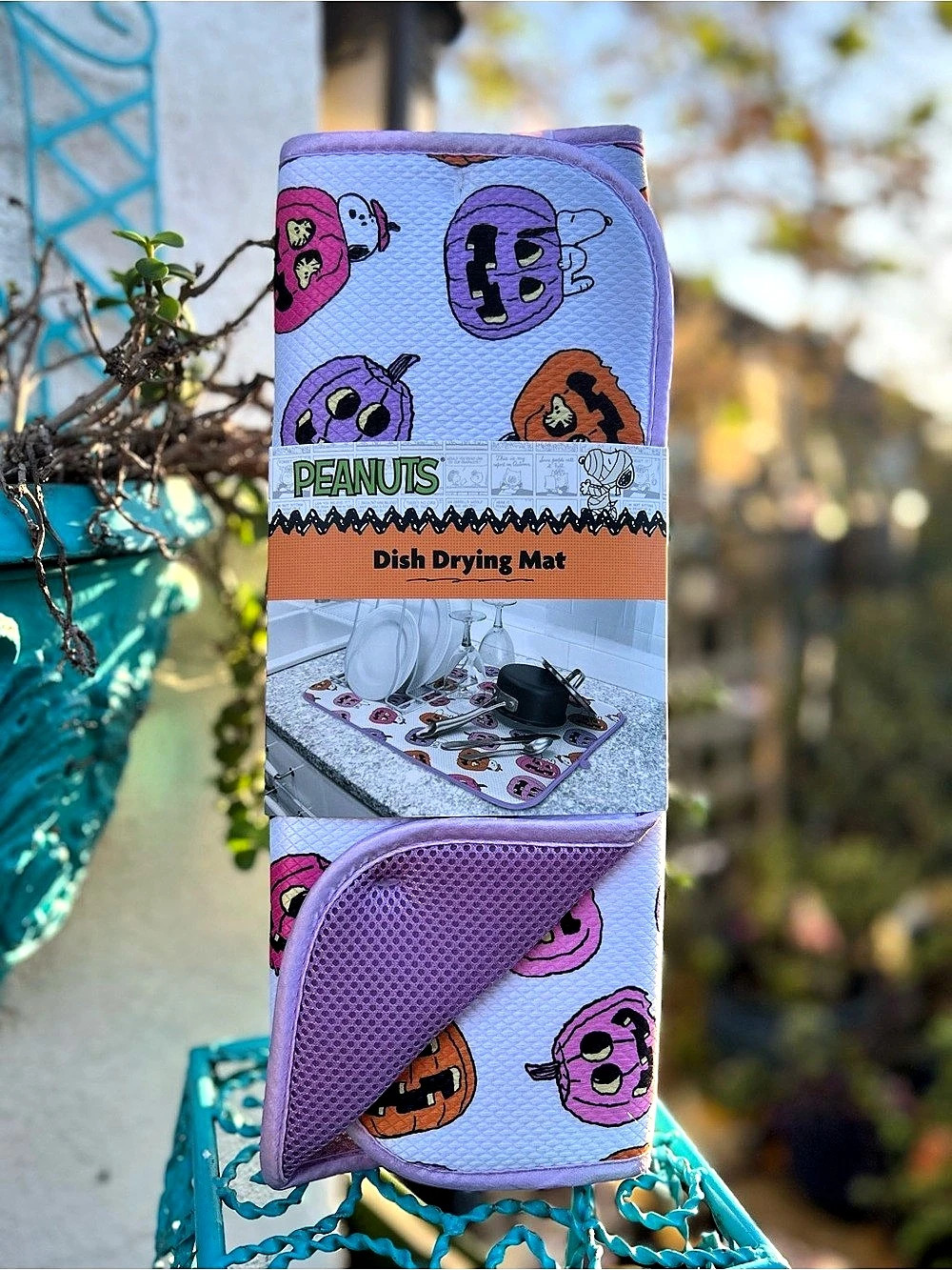Peanuts Snoopy Halloween Jack-O-Lanterns Dish Drying Mat